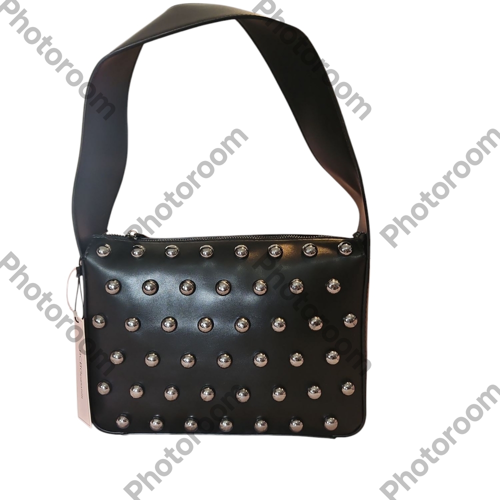 BCBGENERATION Woman Hobo Black Studded Shoulder Bag